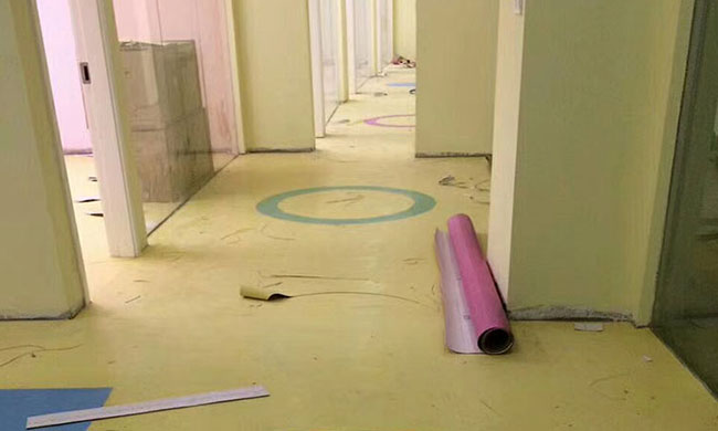 泰安塑膠地板卷材工程案例