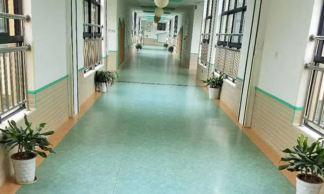 泰安塑膠地板卷材工程案例