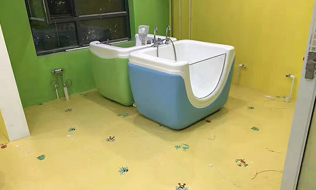 泰安幼兒園專用塑膠塑膠地板案例