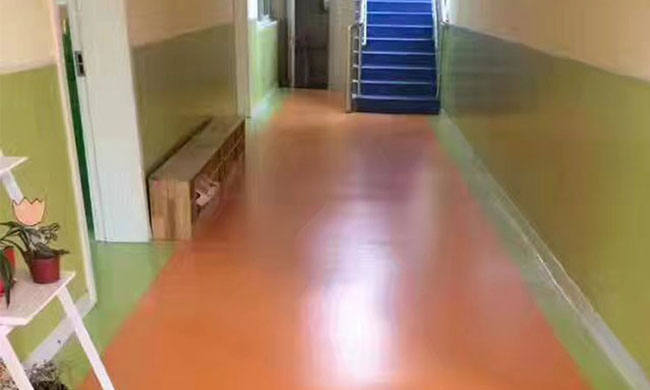 泰安幼兒園專用塑膠塑膠地板案例